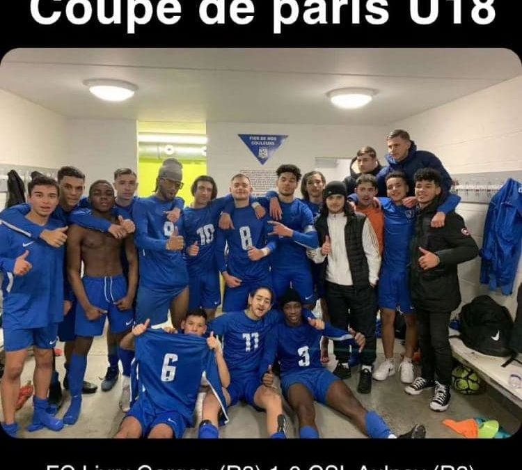 U18 : la course continue en coupe de Paris